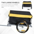 thumbnail image 3 of Aosom Bicycle Cargo Trailer, Two-Wheel Bike Luggage Wagon Bicycle Trailer with Removable Cover, Yellow, 3 of 9