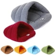 thumbnail image 2 of OULII Lit Grotte pour Chat en Peluche Rouge Foncé 1Pcs Coussin Confortable pour Chats, 2 of 2