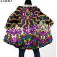 thumbnail image 3 of Capa de sueño con estampado 3D de ojos psicodélicos Trippy para hombres, abrigo grueso y cálido con capucha, abrigo de lana a prueba de viento, bata, manta, 3, 3 of 4