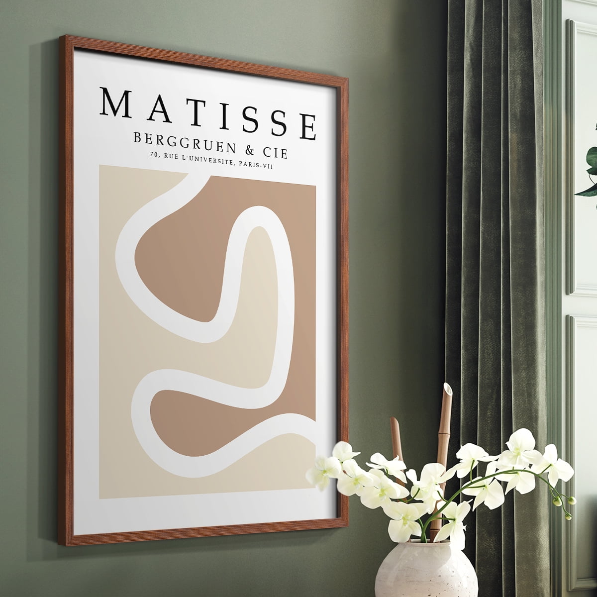 Matisse CVI Framed Print in Brown Solid Wood 11 x 14 Framed Print