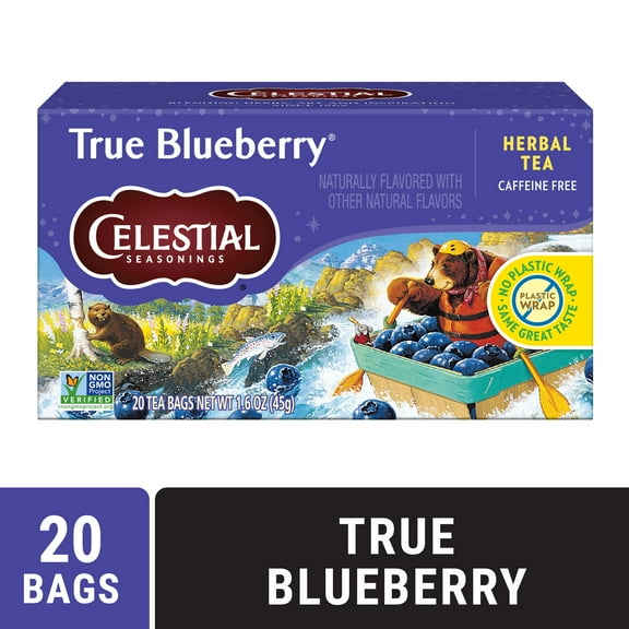 Celestial Seasonings True Blueberry Caffeine-Free Herbal Tea Bags (20 Count)