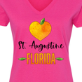 thumbnail image 4 of Inktastic St. Augustine Florida Orange in Heart Women's V-Neck T-Shirt, 4 of 5