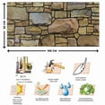 thumbnail image 6 of Dundee Deco 3D Wall Panels - Cladding, Beige Bronze Lilac Stone Look Wall Paneling, Styrofoam Facing for Interior and Exterior Applications, DIY, SAMPLE, Size 10 x 10 in., 6 of 9
