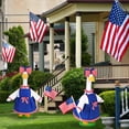 thumbnail image 4 of Premium Patriotic Goose Attire, Bow Decor Stars Stripes Outfit with Flag Element, Standard Fit for 23 Inch Goose Figurine, Great for USA 250th Anniversary Exterior Home Ornament, 4 of 6