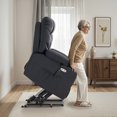 thumbnail image 2 of MCombo 27.2'' Extra-Wide Seat Oversized Power Lift Recliner Chair for Elderly, Faux Leather(Black), 2 of 10