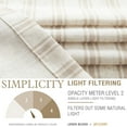 thumbnail image 2 of Curtainking Taupe Striped Curtains Linen Farmhouse Living Room Curtains Ticking Stripe Curtains Rustic Pinstripe Curtains Grommet 2 Panels 50" x 63", 2 of 8
