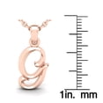thumbnail image 5 of SuperJeweler G Initial Necklace in Heavy 14 Karat Rose Gold With Free 18 inch Cable Chain, for Women, 5 of 6
