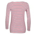 thumbnail image 2 of SOLS Womens Marine Long Sleeve Stripe T-Shirt, 2 of 4
