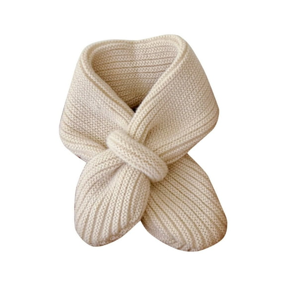 DHFJKG Kids Baby Toddler Knitted Scarf Boys Girls Winter Warm Solid Color Neck Warmer Cozy Scarves