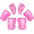thumbnail image 1 of Rodilleras y Coderas Jeexi 6 Uds. para Niños/Jóvenes Equipo de Protección Rosa, 1 of 6