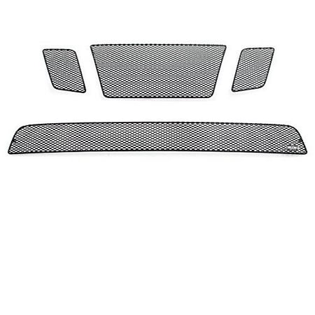 Nissan Frontier Grille Insert - GrillCraft N1529-27B MX Series Black Upper 3pc & Lower 1pc Mesh Grill Grille Insert for Nissan Frontier