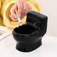 thumbnail image 4 of Bwiyojiz Kitchen Decor Home Decoration Ornaments Ceramics Ceramic Ashtray Toilet Modeling Bathroom Desktop Decorative Personalised Trend Men's Use, Gifts for Mom, Black, 4 of 7