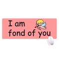 thumbnail image 1 of Fond Of You Crush On You Mousepad Large Stitched Edges Mat Extended Game Office, 1 of 3