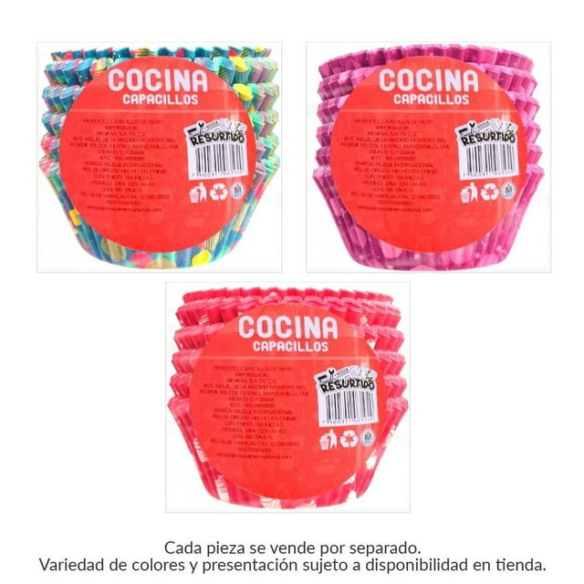 Moldes para cupcakes Prichos varios modelos 1 paquete con 150 pzas