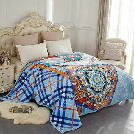 Heavy Korean Mink Plush Fleece Blanket 10lbs - Walmart.com