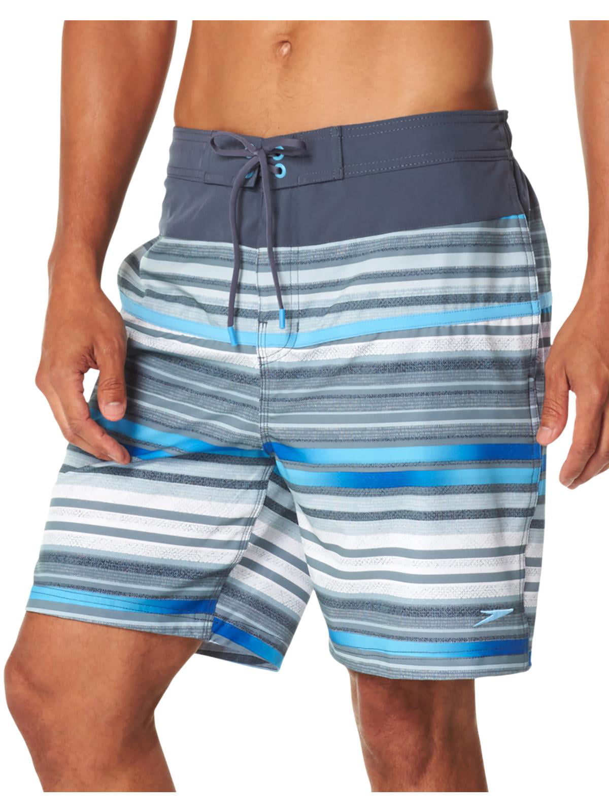 Speedo - Speedo Mens Printed Beachwear Swim Trunks Gray S - Walmart.com ...