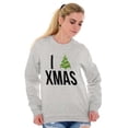 thumbnail image 2 of I Love Xmas Heart Christmas Tree Unisex Plus Fleece Graphic Sweatshirt Brisco Brands 5X, 2 of 3
