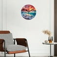 thumbnail image 3 of Battery Operated Analog Wall Clocks Non-Ticking Silent Modern Clock Decorative for Home,Office-Beautiful Sunset Over The Ocean With Waves And Beach(10inch), 3 of 4