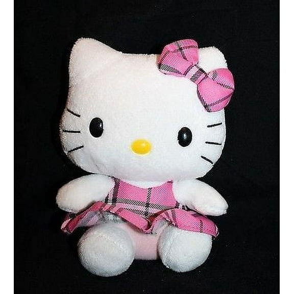 TY Beanie Baby - HELLO KITTY (PINK TARTAN PLAID - US Version) (5.5" Plush) (NO TY HANG TAG)