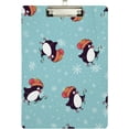 thumbnail image 2 of FMSHPON Merry Christmas Penguins Clipboard Hardboard Wood Nursing Clip Board and Pull for Standard A4 Letter 13x9 inches, 2 of 8