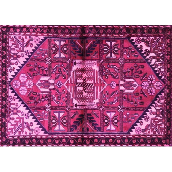 Ahgly Company Indoor Rectangle Persian Pink Traditional Area Rugs, 8' x 10'