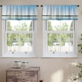 thumbnail image 2 of LALILO Kitchen Curtain Valance Rural Blue Lake And Green Rod Pocket Window Curtain 52"x 18" Set of 2, 2 of 5