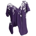thumbnail image 2 of Women Shirts Plus Size Short Sleeve V-Neck Blouse Pullover Tee Tops, 2 of 6