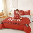 thumbnail image 3 of Feelyou Rustic Home Sweet Bedding Comforter Set for Adults Men Women, Arrow Quote Queen Bedding Sets, Red, Grey Reversible, 7pcs, 3 of 7