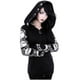 thumbnail image 1 of Cárdigan para mujer Chaqueta punk gótica suelta Cárdigan con capucha de manga larga Cremallera Abrigo negro Odeerbi  ODB-3, 1 of 9