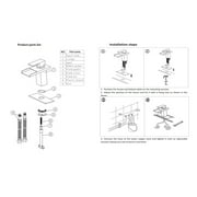 LED Bathroom Basin Sink Faucet Black Waterfall Spout Mixer Tap w/ Cover