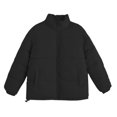 thumbnail image 1 of Parkas de manga larga para mujer, color liso, holgadas, con cuello levantado, chaqueta sin mangas, parte superior de poliéster para mujer, 1 of 2