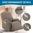thumbnail image 4 of H.VERSAILTEX Stretch Electric Power Lift Recliner Chair Cover with Side Pocket, Soft Thick Jacquard(Single Seat, Taupe), 4 of 7