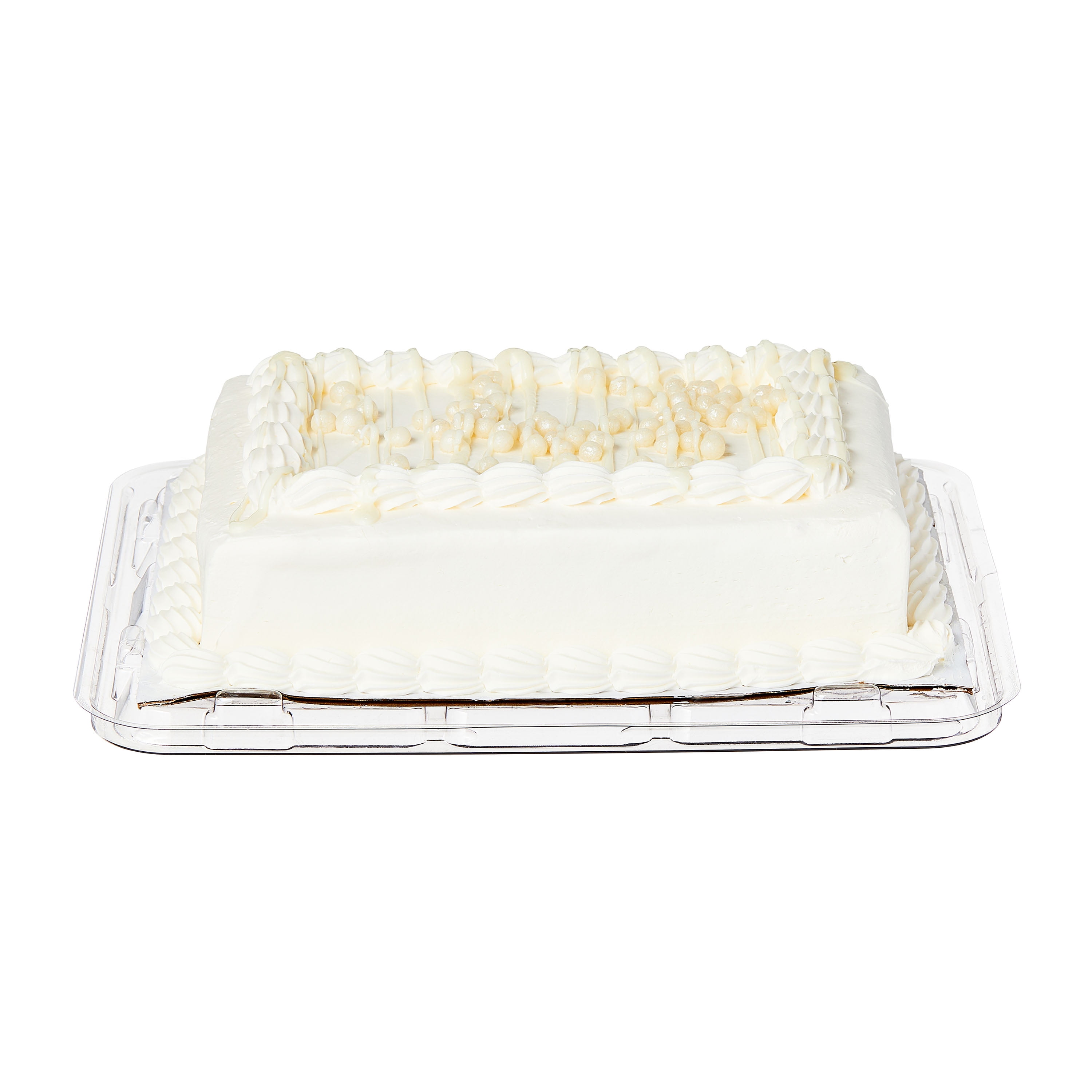 Freshness Guaranteed White Whipped 1/8 Sheet Cake, 26.5 oz (Refrigerated)