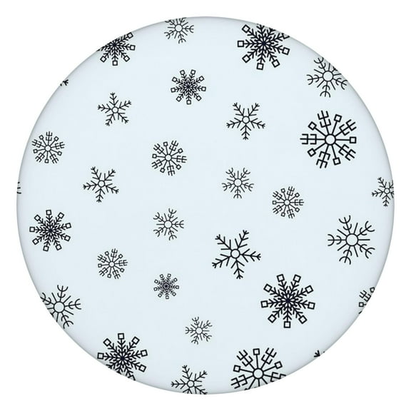 Holiday Classic Round Tablecloth with Flexible Perimeter, 44 Inch Table Cover for Christmas Dinner and Parties