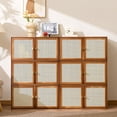 thumbnail image 4 of GIATUEE Solid Wood Stacking Cabinet with Doors - Large Capacity Storage Organizer for Clothing, Bedding & Home | Dust-Proof, Mildew-Proof & Easy to Assemble, Orginal Color, 4 of 9