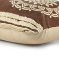 thumbnail image 3 of Ox Bay Felix Casual Bohemian Cotton Lumbar Pillow, Hickory Brown/White, 16" x 24", 3 of 4