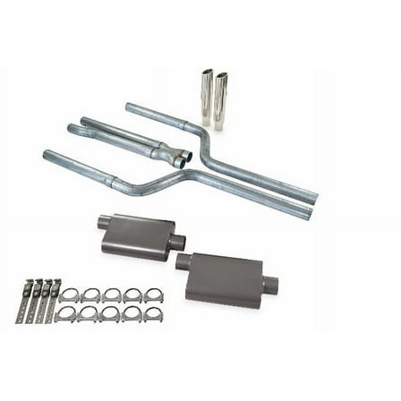 05-18 Chrysler 300 5.7L V8 2.5" Dual Exhaust Kit 2 Chamber RC Tip Rear Exit