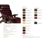 Human Touch PC-610 Omni-Motion Perfect Chair Power Dark Walnut Zero-Gravity Recliner + Memory Foam Plus Kit - Sycamore Premium Leather - In-Home White Glove Delivery