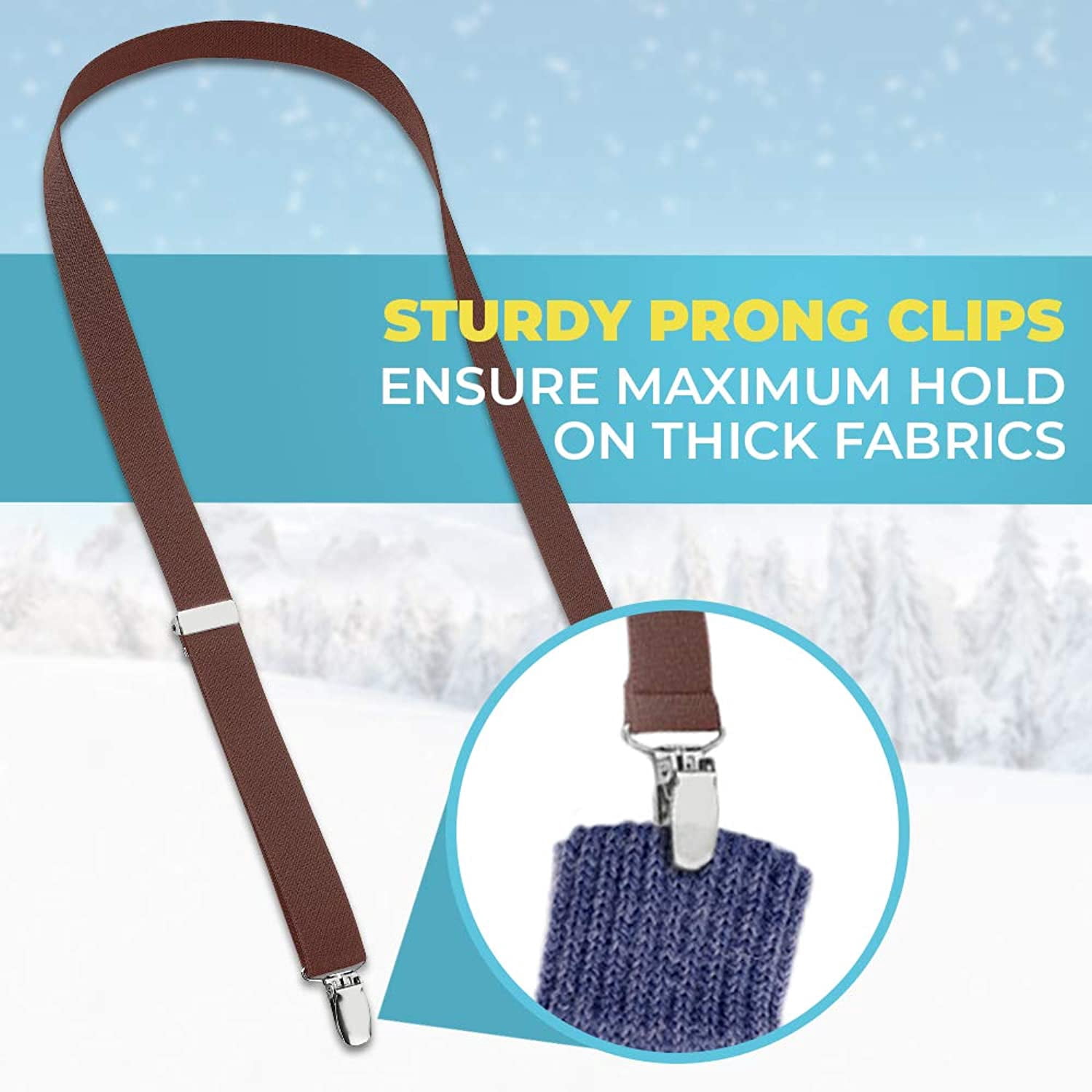 Hold’em One Piece Mitten Glove Clips for Toddler Kids - Light Blue