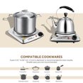 thumbnail image 3 of Countertop Infrared Single Burner, 1000W Electric Hot Plate with 5 Level Temperature Setting, 3 of 9