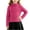 Hot Pink, variant on Girls Ruffled Turtleneck Sweater Solid Color Soft Long Sleeve Ribbed Knit Pullover Top for Fall Winter (7-16 Years)