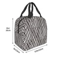 thumbnail image 3 of Sikiie Black White Stripes Lunch Bag for Women & Men Adult Insulated Lunch Box, Food Lunch Containers Lunch Tote Bags for Work, Travel, Outdoor, 3 of 8