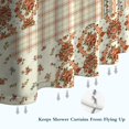 thumbnail image 6 of Pioneer Flower Floral Print Pattern Shower Curtain 84"x72" ,Bathroom Decorative Shower Curtains Set with 12 Hooks,Modern Waterproof Washable Shower Curtain, 6 of 6