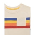 thumbnail image 2 of Wonder Nation Toddler Boys Graphic Striped Pocket Tee with Short Sleeves, Sizes 12M-5T, 2 of 3