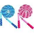 thumbnail image 1 of Paquete de 2 cuerdas para saltar con segmentos suaves y cuentas ajustables para hombres, mujeres y niños, sin enredos para mantenerse en forma, entrenar, hacer ejercicio, etc., 9 pies 4 pulgadas, 1 of 5