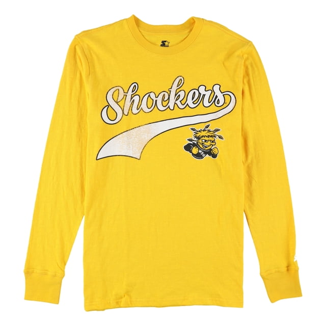 Camiseta gráfica STARTER Wichita State Shockers para hombre amarillo XXL