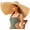 Khaki, variant on Oversized Beach Straw Hats for Women Floppy, Extra Large Sun Visor Hat Wide Brim Summer Roll Up Big Beach Hat Women Foldable