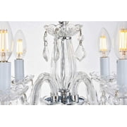 Transitional Rococo 4 Light Chrome Pendant Clear Royal Cut Crystal
