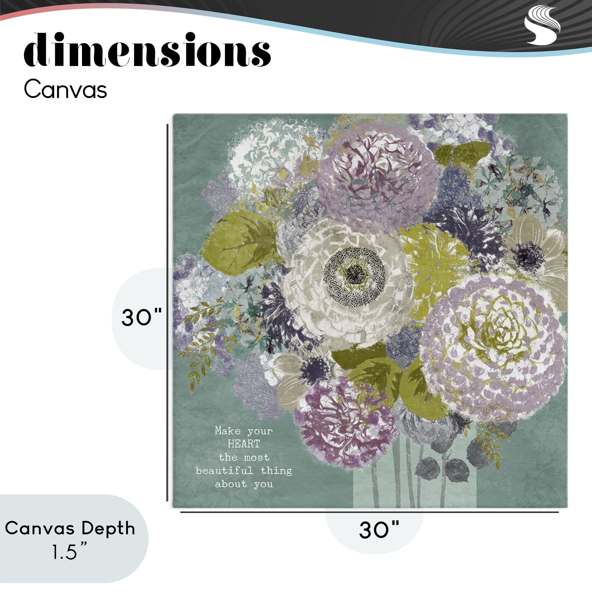 Stupell Industries Most Beautiful Thing Florals Canvas Wall Art, design by Suzanne Nicoll