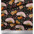 thumbnail image 3 of Soimoi Rayon Fabric Tree,Floral & Deer Animal Decor Fabric Printed Yard 56 Inch Wide, 3 of 3